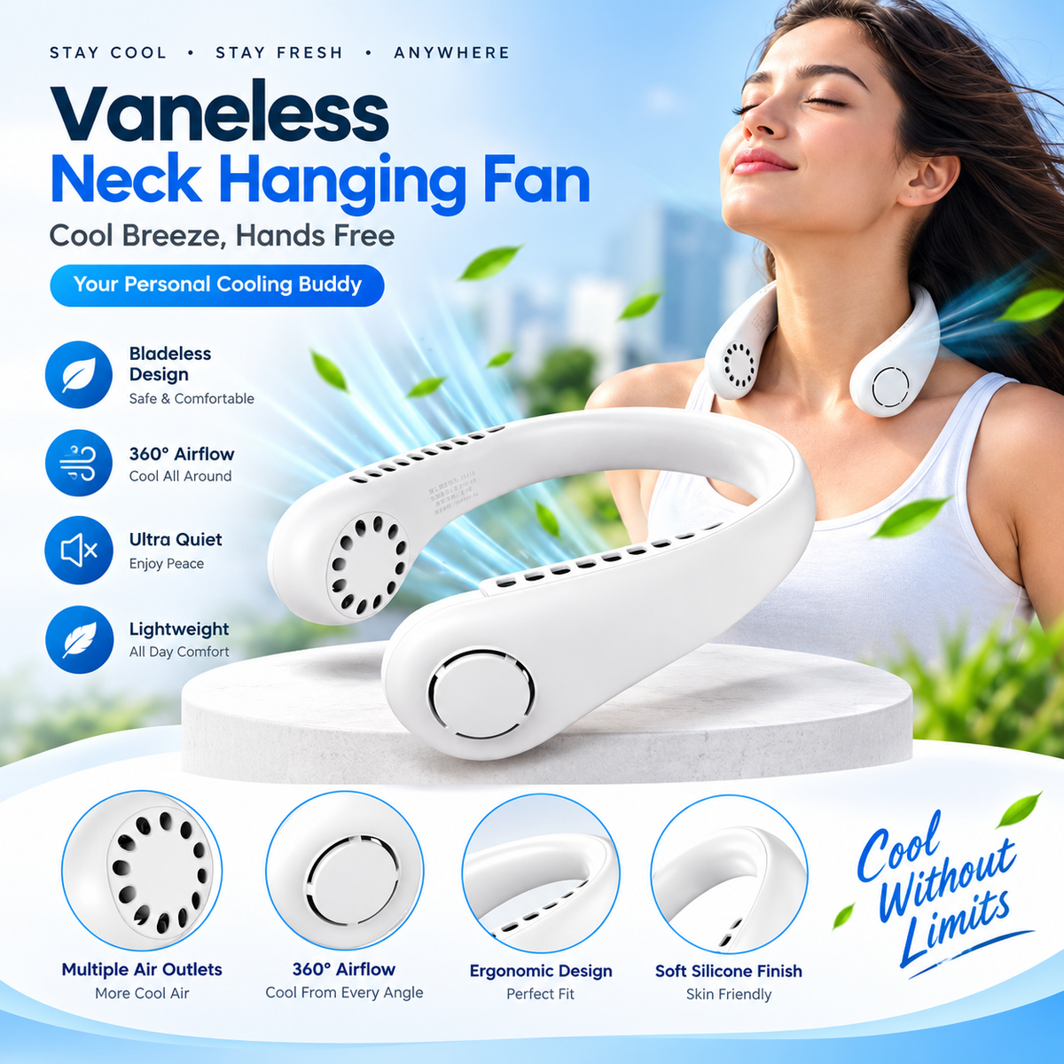 Vaneless Neck Hanging Fan