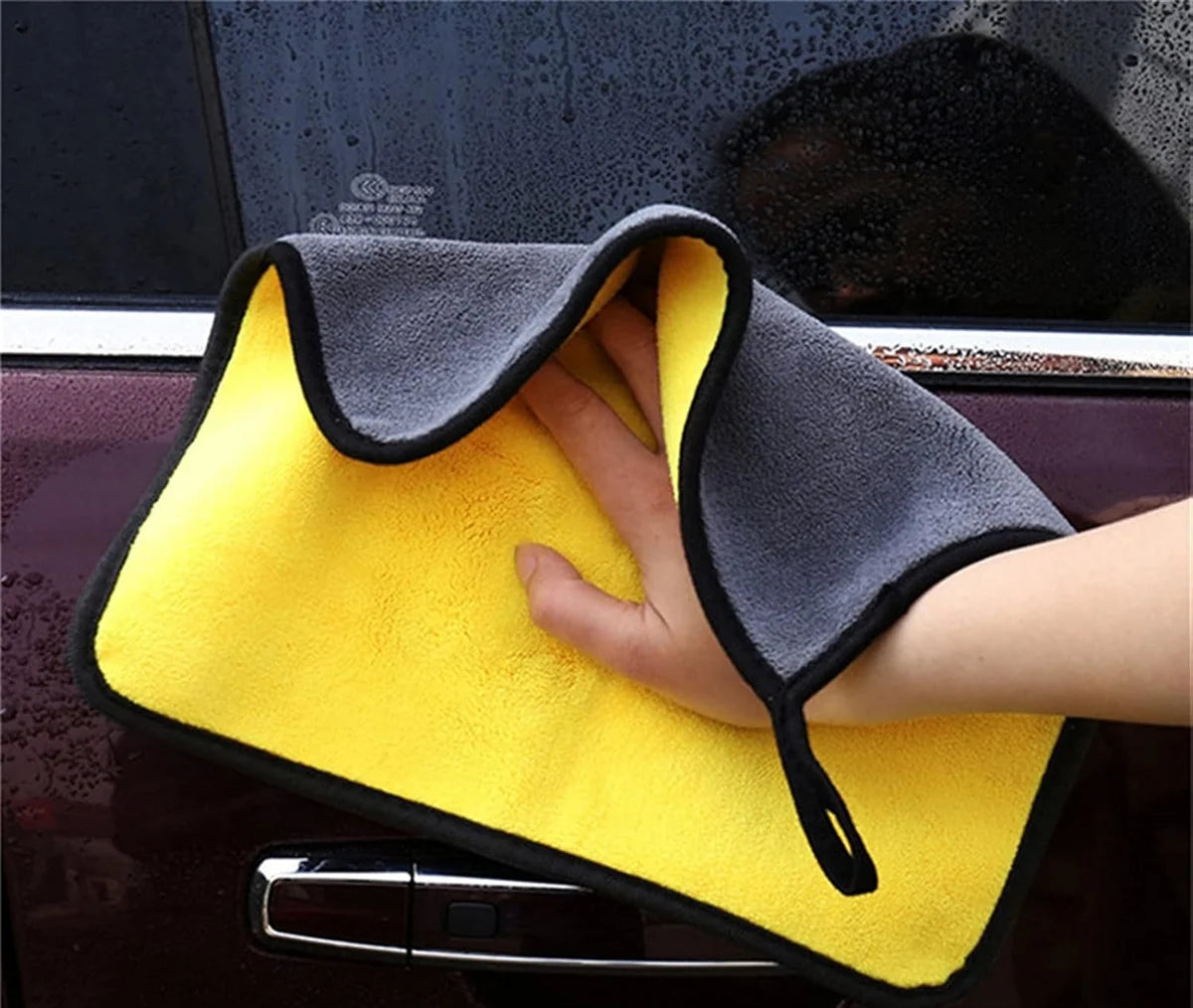 Double Sided Microfiber Car Cleaning Cloth