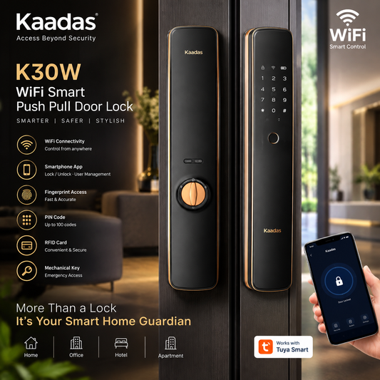 KAADAS K30W WiFi Smart Push Pull Door Lock