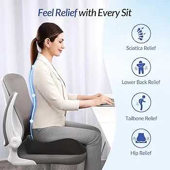 Ergonomic Memory Foam Seat Cushion